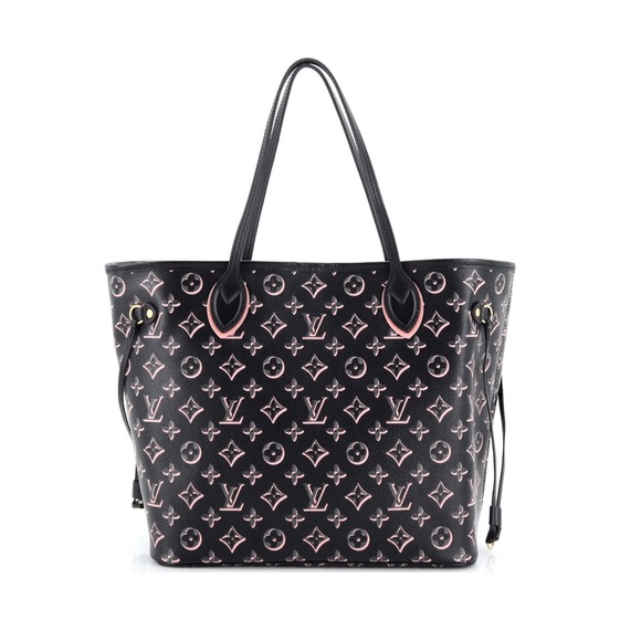 Louis Vuitton Black Pink Monogram Canvas Fall For You Neverfull MM Limited - Picture 4 of 9